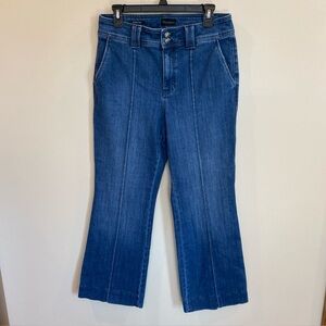 Talbots Flare Jean Front Seam Womens Size 6 Lapis Wash High Rise